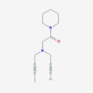 2-[(But-2-yn-1-yl)(prop-2-yn-1-yl)amino]-1-(piperidin-1-yl)ethan-1-one