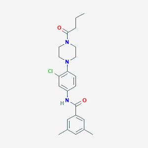 N-[4-(4-butanoylpiperazin-1-yl)-3-chlorophenyl]-3,5-dimethylbenzamide
