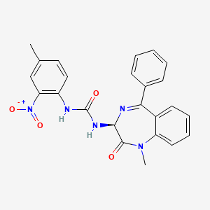 1-(1-methyl-2-oxo-5-phenyl-2,3-dihydro-1H-1,4-diazepin-3-yl)-3-(4-methyl-2-nitrophenyl)urea
