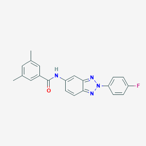 molecular formula C21H17FN4O B251521 N-[2-(4-fluorophenyl)-2H-benzotriazol-5-yl]-3,5-dimethylbenzamide 