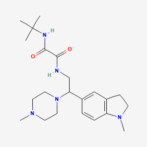 N1-(tert-butyl)-N2-(2-(1-methylindolin-5-yl)-2-(4-methylpiperazin-1-yl)ethyl)oxalamide