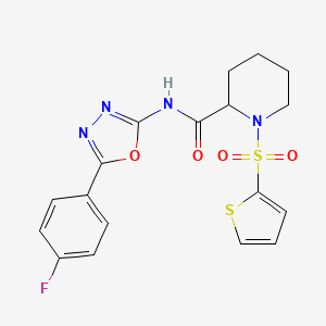 N-(5-(4-fluorophenyl)-1,3,4-oxadiazol-2-yl)-1-(thiophen-2-ylsulfonyl)piperidine-2-carboxamide