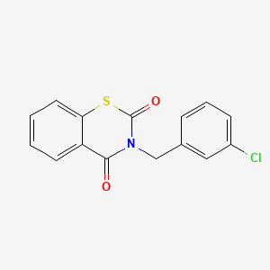 molecular formula C15H10ClNO2S B2515221 3-(3-氯苄基)-2H-1,3-苯并噻嗪-2,4(3H)-二酮 CAS No. 338415-43-3