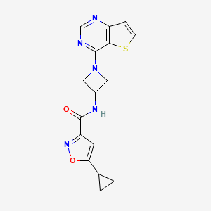 5-Cyclopropyl-N-(1-thieno[3,2-d]pyrimidin-4-ylazetidin-3-yl)-1,2-oxazole-3-carboxamide