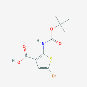 molecular formula C10H12BrNO4S B2515224 5-Bromo-2-(Boc-amino)thiophene-3-carboxylic Acid CAS No. 923010-34-8