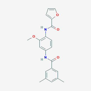 molecular formula C21H20N2O4 B251523 N-{4-[(3,5-dimethylbenzoyl)amino]-2-methoxyphenyl}-2-furamide 