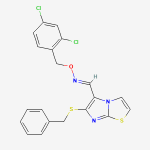 6-(benzylsulfanyl)imidazo[2,1-b][1,3]thiazole-5-carbaldehyde O-(2,4-dichlorobenzyl)oxime