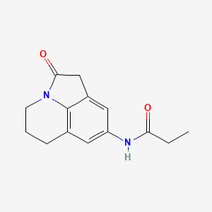 molecular formula C14H16N2O2 B2515234 N-(2-oxo-2,4,5,6-tetrahydro-1H-pyrrolo[3,2,1-ij]quinolin-8-yl)propionamide CAS No. 898436-74-3