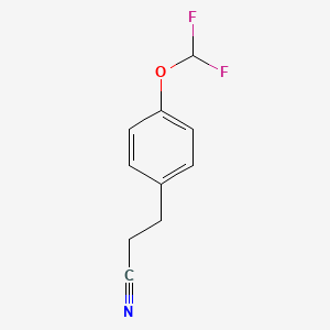 molecular formula C10H9F2NO B2515238 3-[4-(Difluoromethoxy)phenyl]propanenitrile CAS No. 1057676-27-3