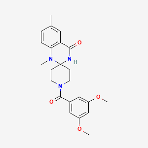 molecular formula C23H27N3O4 B2515244 1-(3,5-dimethoxybenzoyl)-1',6'-dimethyl-1'H-spiro[piperidine-4,2'-quinazolin]-4'(3'H)-one CAS No. 1251696-78-2