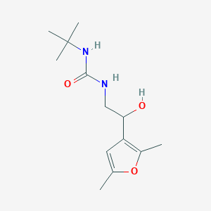 molecular formula C13H22N2O3 B2515245 1-(Tert-butyl)-3-(2-(2,5-dimethylfuran-3-yl)-2-hydroxyethyl)urea CAS No. 2320680-13-3
