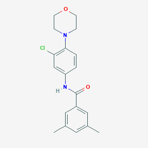 molecular formula C19H21ClN2O2 B251525 N-[3-chloro-4-(morpholin-4-yl)phenyl]-3,5-dimethylbenzamide 
