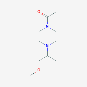 molecular formula C10H20N2O2 B2515260 1-[4-(1-甲氧基丙烷-2-基)哌嗪-1-基]乙烷-1-酮 CAS No. 1376302-55-4