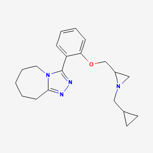 3-[2-[[1-(Cyclopropylmethyl)aziridin-2-yl]methoxy]phenyl]-6,7,8,9-tetrahydro-5H-[1,2,4]triazolo[4,3-a]azepine