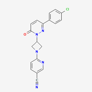 6-[3-[3-(4-Chlorophenyl)-6-oxopyridazin-1-yl]azetidin-1-yl]pyridine-3-carbonitrile