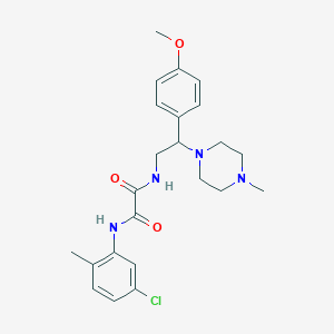 molecular formula C23H29ClN4O3 B2515276 N1-(5-氯-2-甲基苯基)-N2-(2-(4-甲氧基苯基)-2-(4-甲基哌嗪-1-基)乙基)草酰胺 CAS No. 903305-59-9