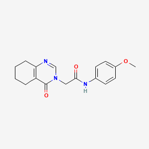 molecular formula C17H19N3O3 B2515278 N-(4-methoxyphenyl)-2-(4-oxo-5,6,7,8-tetrahydroquinazolin-3(4H)-yl)acetamide CAS No. 1251568-16-7