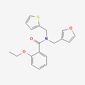 molecular formula C19H19NO3S B2515289 2-ethoxy-N-(furan-3-ylmethyl)-N-(thiophen-2-ylmethyl)benzamide CAS No. 1428352-66-2