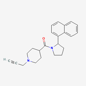 4-[2-(Naphthalen-1-yl)pyrrolidine-1-carbonyl]-1-(prop-2-yn-1-yl)piperidine