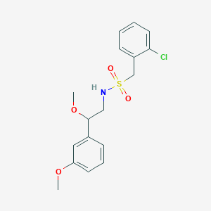 molecular formula C17H20ClNO4S B2515294 1-(2-chlorophenyl)-N-(2-methoxy-2-(3-methoxyphenyl)ethyl)methanesulfonamide CAS No. 1798038-80-8