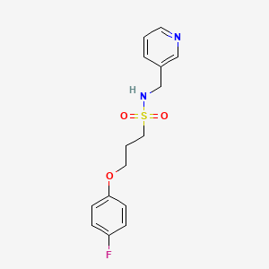 molecular formula C15H17FN2O3S B2515301 3-(4-fluorophenoxy)-N-(pyridin-3-ylmethyl)propane-1-sulfonamide CAS No. 953157-25-0