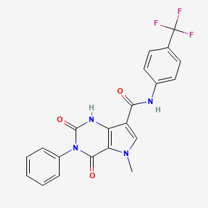 5-methyl-2,4-dioxo-3-phenyl-N-(4-(trifluoromethyl)phenyl)-2,3,4,5-tetrahydro-1H-pyrrolo[3,2-d]pyrimidine-7-carboxamide