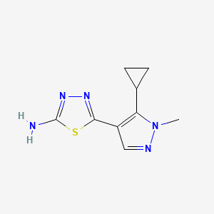 5-(5-Cyclopropyl-1-methylpyrazol-4-yl)-1,3,4-thiadiazol-2-amine