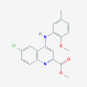 Methyl 6-chloro-4-[(2-methoxy-5-methylphenyl)amino]quinoline-2-carboxylate