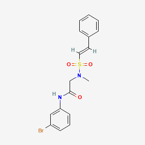 N-(3-bromophenyl)-2-[methyl-[(E)-2-phenylethenyl]sulfonylamino]acetamide