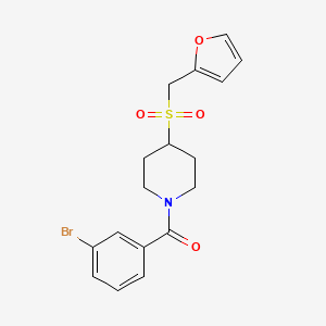 (3-Bromophenyl)(4-((furan-2-ylmethyl)sulfonyl)piperidin-1-yl)methanone