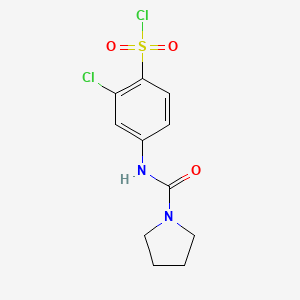 2-chloro-4-(pyrrolidine-1-carbonylamino)benzenesulfonyl Chloride