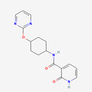 2-oxo-N-((1r,4r)-4-(pyrimidin-2-yloxy)cyclohexyl)-1,2-dihydropyridine-3-carboxamide