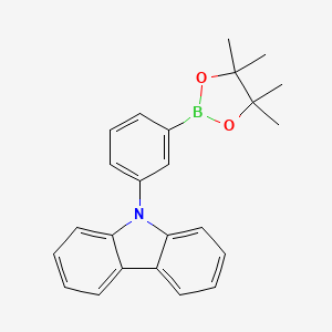 molecular formula C24H24BNO2 B2515332 9-(3-(4,4,5,5-tetramethyl-1,3,2-dioxaborolan-2-yl)phenyl)-9H-carbazole CAS No. 870119-58-7