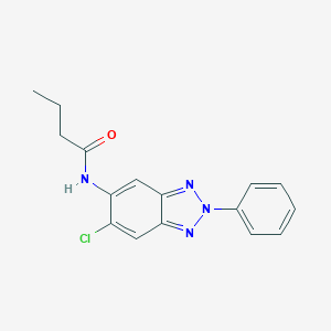 molecular formula C16H15ClN4O B251534 N-(6-chloro-2-phenyl-2H-1,2,3-benzotriazol-5-yl)butanamide 