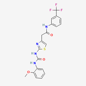 2-(2-(3-(2-methoxyphenyl)ureido)thiazol-4-yl)-N-(3-(trifluoromethyl)phenyl)acetamide