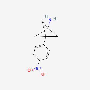 molecular formula C11H12N2O2 B2515343 3-(4-Nitrophenyl)bicyclo[1.1.1]pentan-1-amine CAS No. 2287315-58-4