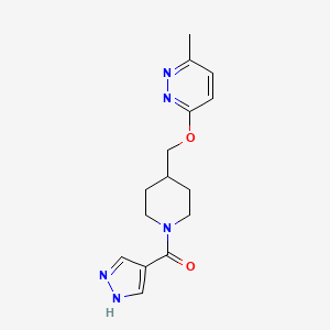 [4-[(6-Methylpyridazin-3-yl)oxymethyl]piperidin-1-yl]-(1H-pyrazol-4-yl)methanone