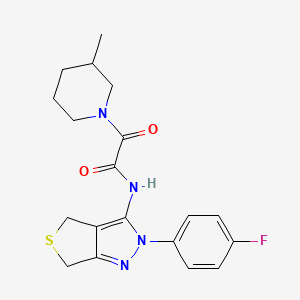 N-(2-(4-fluorophenyl)-4,6-dihydro-2H-thieno[3,4-c]pyrazol-3-yl)-2-(3-methylpiperidin-1-yl)-2-oxoacetamide
