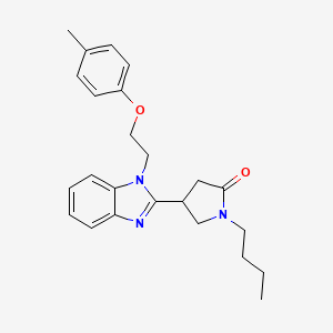 molecular formula C24H29N3O2 B2515350 1-butyl-4-{1-[2-(4-methylphenoxy)ethyl]-1H-benzimidazol-2-yl}pyrrolidin-2-one CAS No. 912914-91-1