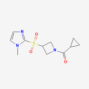 cyclopropyl(3-((1-methyl-1H-imidazol-2-yl)sulfonyl)azetidin-1-yl)methanone