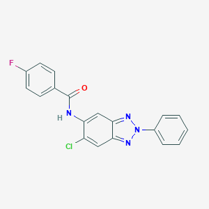 molecular formula C19H12ClFN4O B251536 N-(6-chloro-2-phenyl-2H-benzotriazol-5-yl)-4-fluorobenzamide 