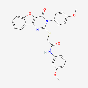 N-(3-methoxyphenyl)-2-((3-(4-methoxyphenyl)-4-oxo-3,4-dihydrobenzofuro[3,2-d]pyrimidin-2-yl)thio)acetamide