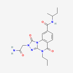 2-(2-amino-2-oxoethyl)-N-(sec-butyl)-1,5-dioxo-4-propyl-1,2,4,5-tetrahydro-[1,2,4]triazolo[4,3-a]quinazoline-8-carboxamide