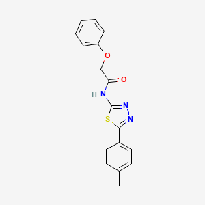 molecular formula C17H15N3O2S B2515368 N-[5-(4-methylphenyl)-1,3,4-thiadiazol-2-yl]-2-phenoxyacetamide CAS No. 364743-40-8