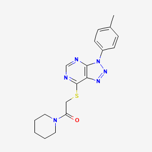1-(piperidin-1-yl)-2-((3-(p-tolyl)-3H-[1,2,3]triazolo[4,5-d]pyrimidin-7-yl)thio)ethanone