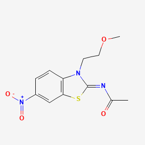 (Z)-N-(3-(2-methoxyethyl)-6-nitrobenzo[d]thiazol-2(3H)-ylidene)acetamide