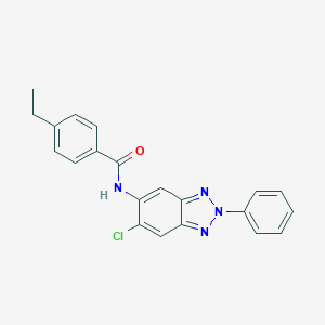 molecular formula C21H17ClN4O B251538 N-(6-chloro-2-phenyl-2H-benzotriazol-5-yl)-4-ethylbenzamide 