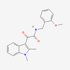 molecular formula C20H20N2O3 B2515381 2-(1,2-dimethyl-1H-indol-3-yl)-N-(2-methoxybenzyl)-2-oxoacetamide CAS No. 862831-09-2