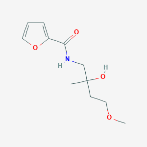 molecular formula C11H17NO4 B2515385 N-(2-hydroxy-4-methoxy-2-methylbutyl)furan-2-carboxamide CAS No. 1700102-32-4