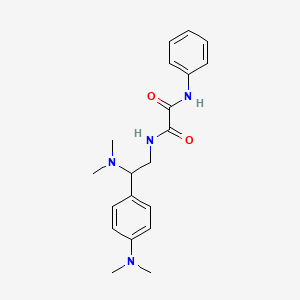 molecular formula C20H26N4O2 B2515387 N1-(2-(二甲基氨基)-2-(4-(二甲基氨基)苯基)乙基)-N2-苯基草酰胺 CAS No. 899728-98-4